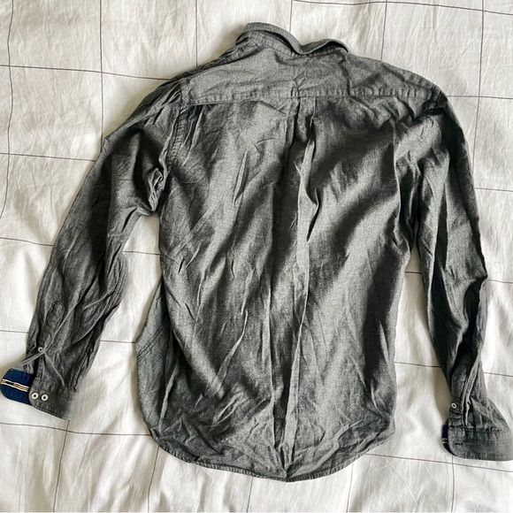 Zara Man Dark Grey Button Up Shirt Size M - Picture 4 of 4